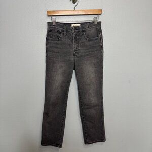 MADEWELL roadtripper stovepipe jeans in black gray size 25P